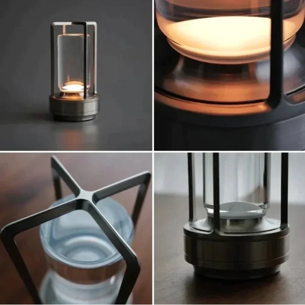Klarako‎ Crystal Lantern Lamp–Modern Cordless Rechargeable Bedside & Outdoor NEW